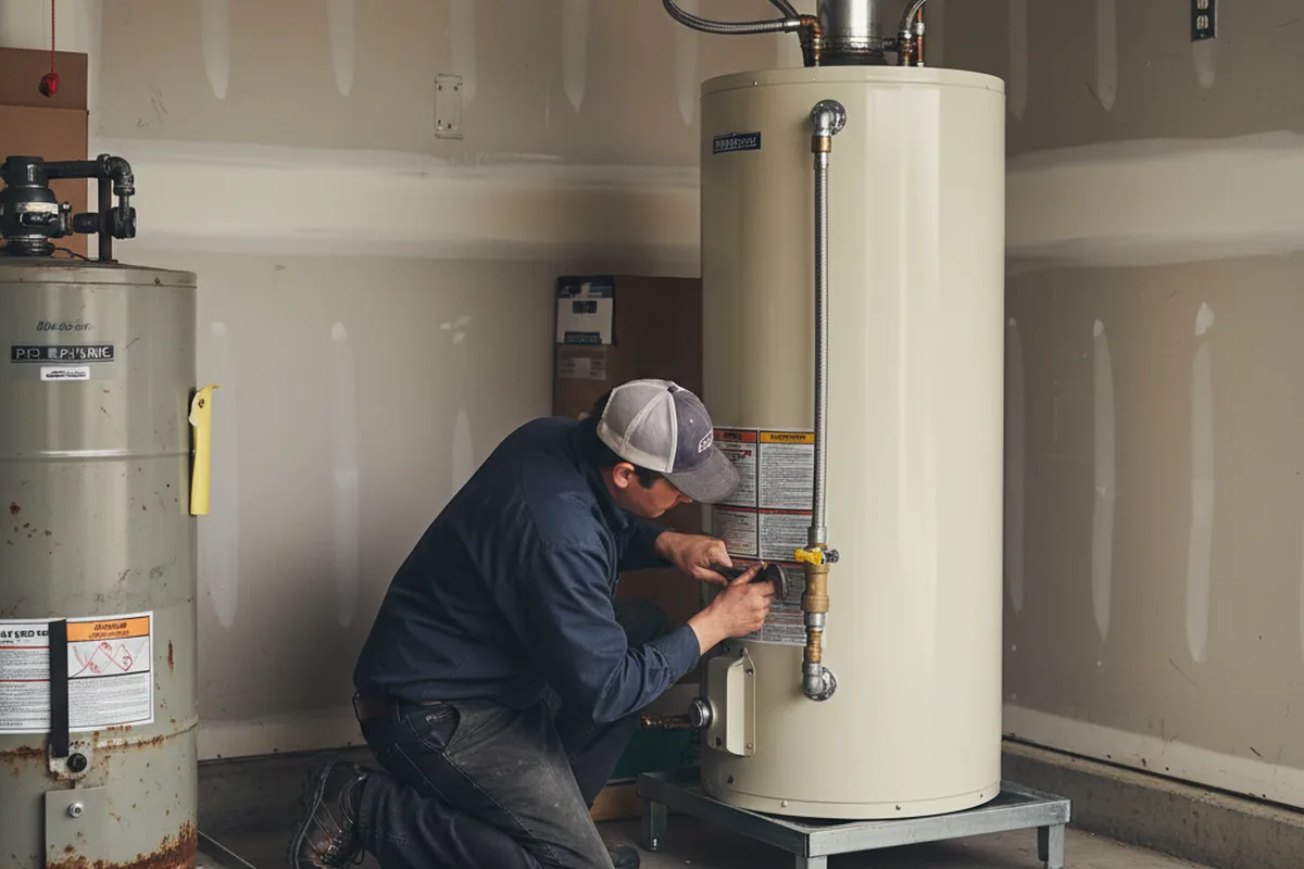 Water heater and shutoff valve replacement in Creve Coeur
